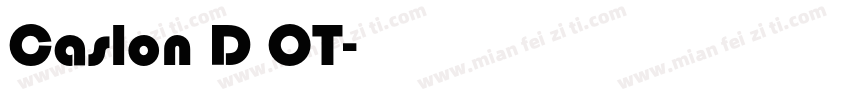 Caslon D OT字体转换